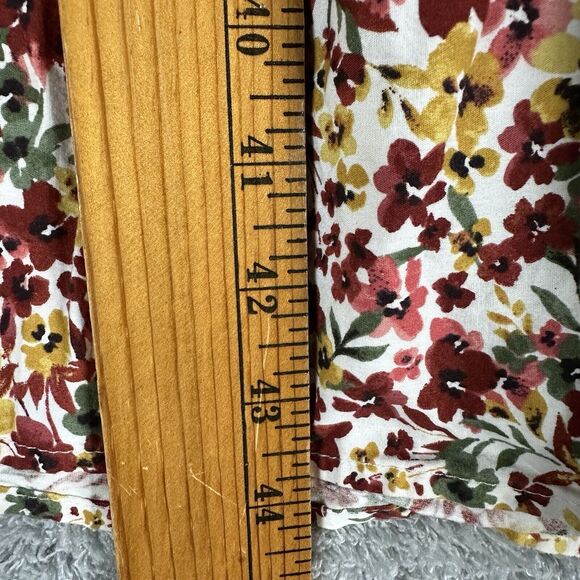 Time and Tru Cottagecore Flutter Sleeve Dress XL 16 18 Wildflower Tiered Midi - Picture 11 of 15